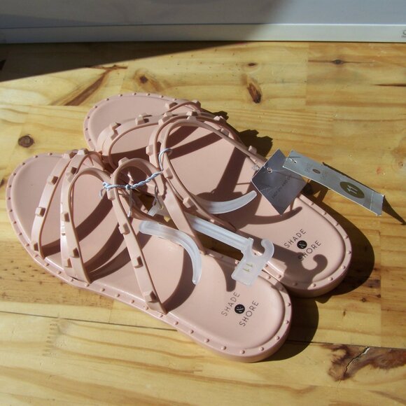 Shade & Shore NWT Nude Sandals Sz 11 - Picture 2 of 4